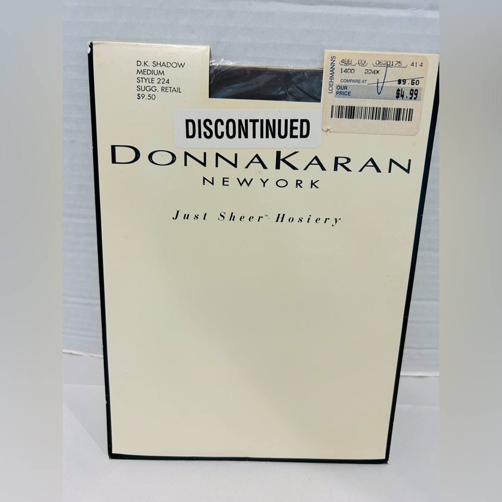 Vintage Deadstock New Donna Karan Pantyhose Shadow Style 224 Sz Medium